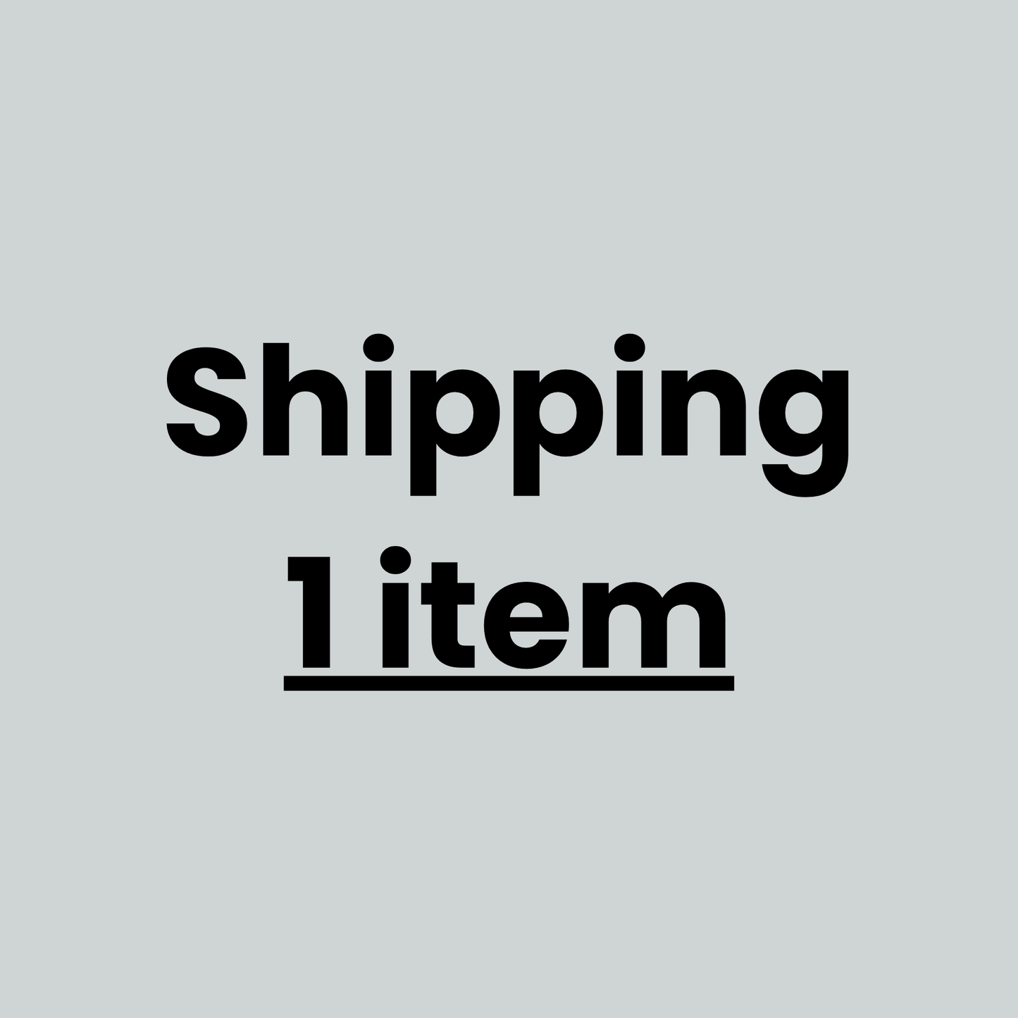 Shipping 1 item